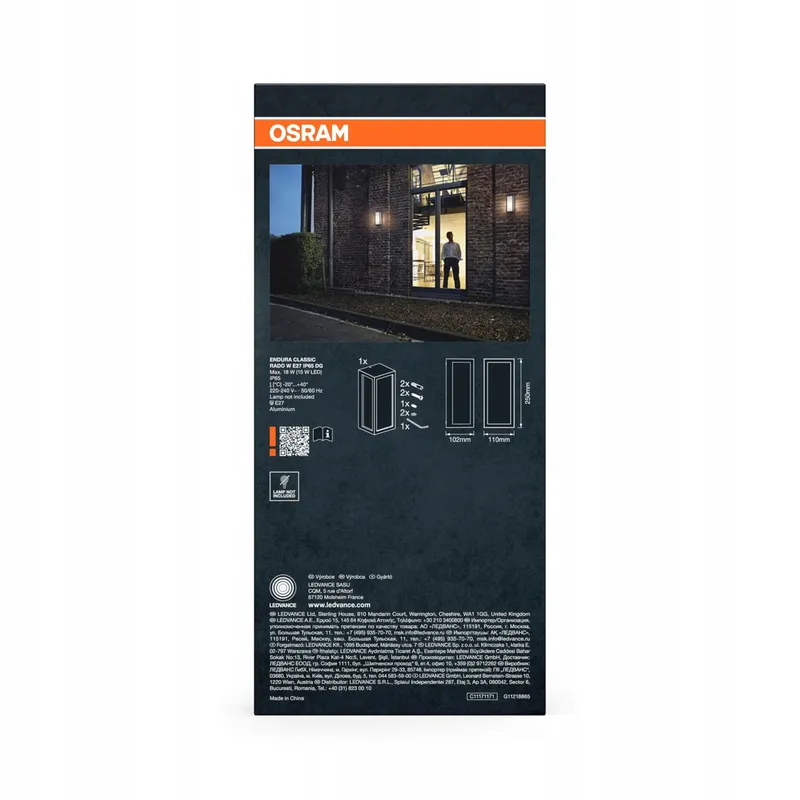 OSRAM Endura Classic Rado W Buitenwandlamp E27 IP65 Aluminium — foto 4