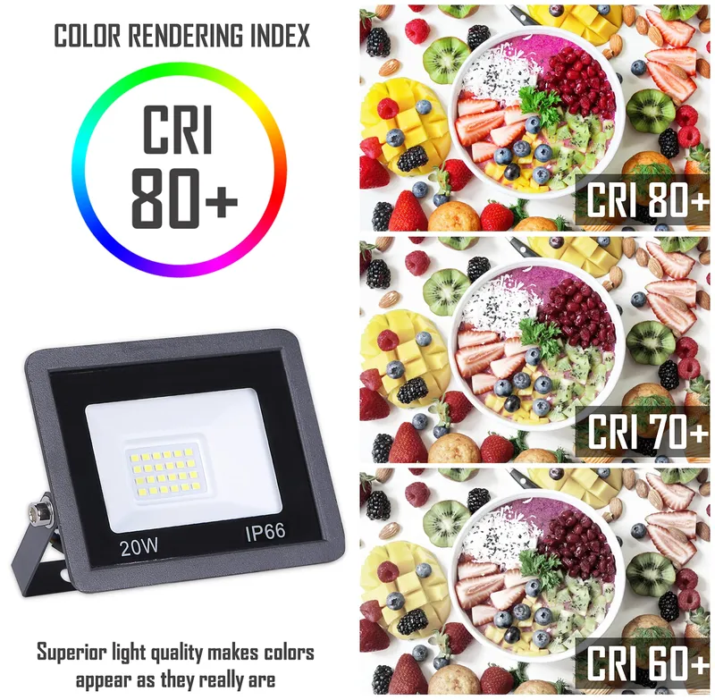 CLAR LED Schijnwerper Buiten Tuin Garage Neutraalwit 20W — foto 5