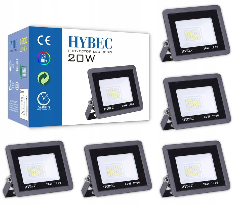 CLAR LED Schijnwerper Buiten Tuin Garage Neutraalwit 20W — foto 1