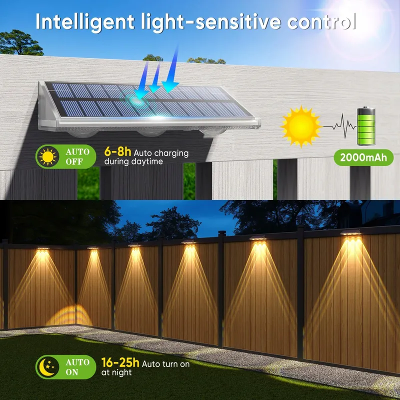 YILAIE Solar LED Buitenlampen Waterdicht Tuin Balkon Terras 8 Stuks — foto 3