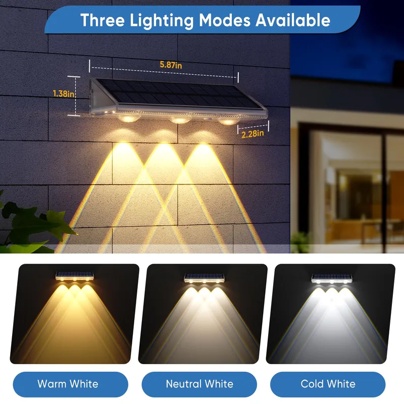 YILAIE Solar LED Buitenlampen Waterdicht Tuin Balkon Terras 8 Stuks — foto 4