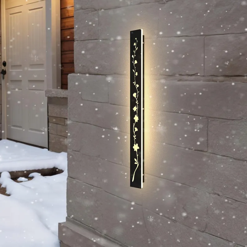 AOLED LED Buitenwandlamp Waterdicht Zwart Warm Wit 80cm — foto 1