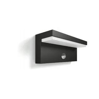 PHILIPS Bustan Wandlamp met Bewegingssensor Antraciet IP44 9W 2700K — miniatuur 3