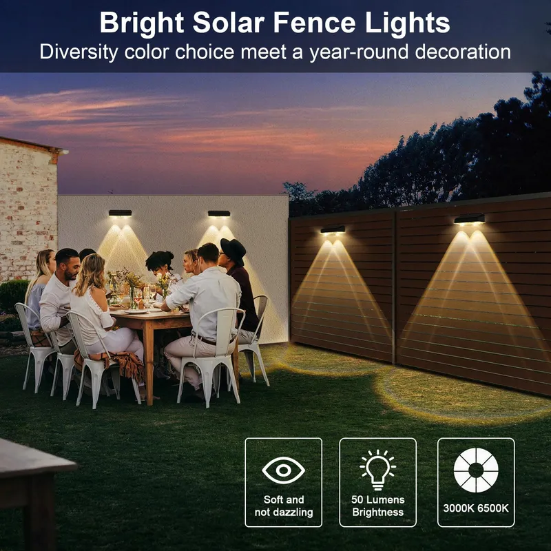 YIFMOO Solar LED Lampen Tuin Terras Trap RGB 4 Standen 4 Stuks — foto 8