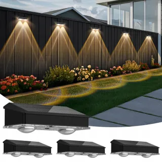 YIFMOO Solar LED Lampen Tuin Terras Trap RGB 4 Standen 4 Stuks — miniatuur 1