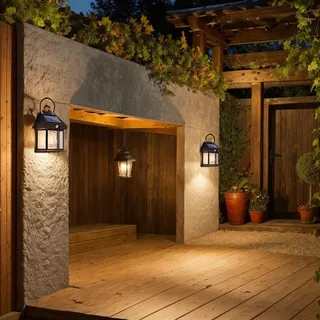 HQYNSS Solarlamp Bewegingssensor Waterdicht IP65 1200mAh — miniatuur 8