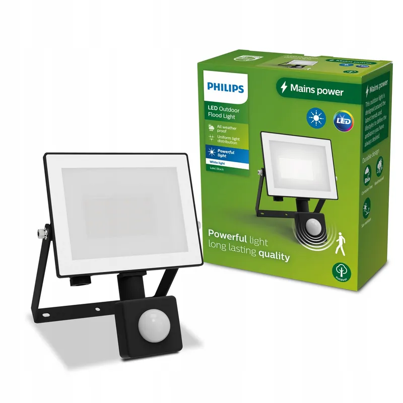 PHILIPS Lois LED Schijnwerper Bewegingssensor Zwart 20W 3000K — foto 1