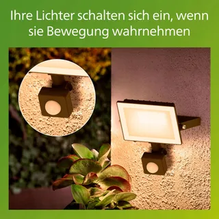 PHILIPS Lois LED Schijnwerper Bewegingssensor Zwart 20W 3000K — miniatuur 6