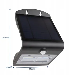 REV Solar LED Buitenlamp Bewegingsmelder Zwart IP54 2000mAh — miniatuur 8