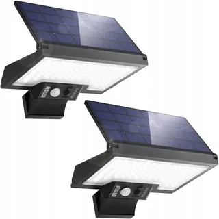 JESLED Solarlampen Bewegingssensor Draaibaar Tuin IP65 108LED 2 Stuks
