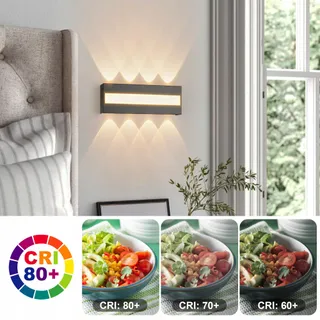 SUZNIU LED Buitenwandlamp Waterdicht Warm Wit IP65 3000K — miniatuur 4