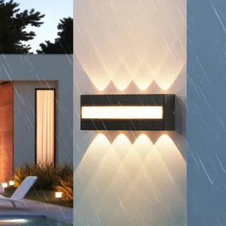SUZNIU LED Buitenwandlamp Waterdicht Warm Wit IP65 3000K — miniatuur 1