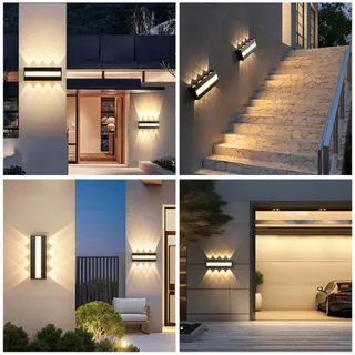 SUZNIU LED Buitenwandlamp Waterdicht Warm Wit IP65 3000K — miniatuur 6