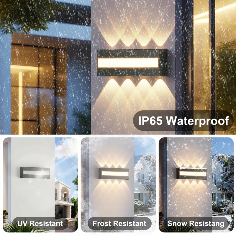 SUZNIU LED Buitenwandlamp Waterdicht Warm Wit IP65 3000K — foto 2