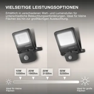 OSRAM ENDURA LED Schijnwerper met Bewegingssensor Buiten 10W 1000lm IP65 — miniatuur 2