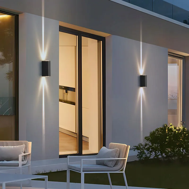 WYQ LED Buitenwandlamp Modern Aluminium Warm 2 Stuks 6W IP65 — foto 7