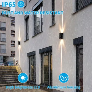 WYQ LED Buitenwandlamp Modern Aluminium Warm 2 Stuks 6W IP65 — miniatuur 3