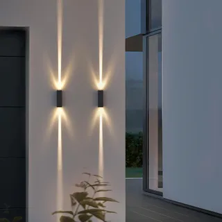 WYQ LED Buitenwandlamp Modern Aluminium Warm 2 Stuks 6W IP65 — miniatuur 1
