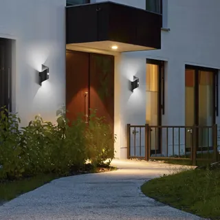 KUKAK LED Wandlamp Bewegingssensor Buiten Zwart Koud Wit 10W IP65 — miniatuur 8
