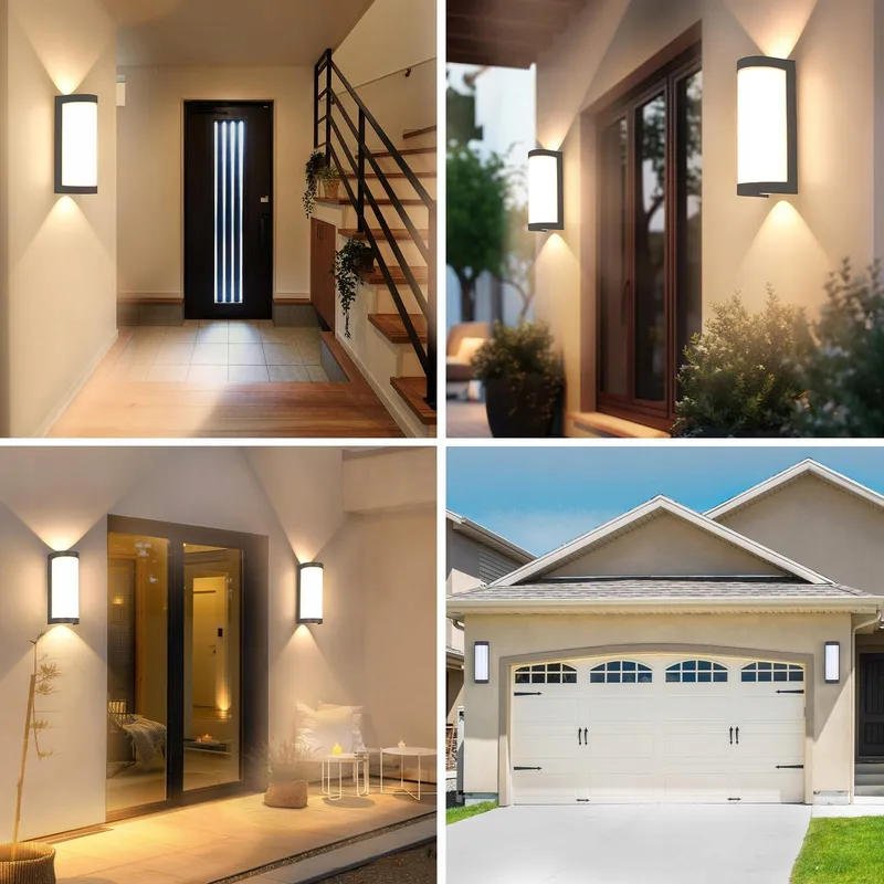 YINDALU LED Wandlamp Waterdicht Antraciet Warm Binnen 24W IP65 — foto 7