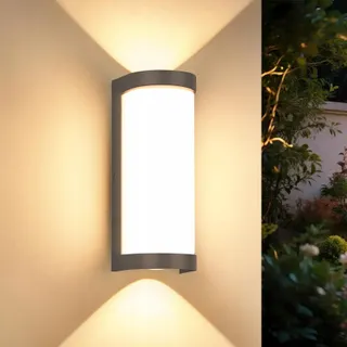 YINDALU LED Wandlamp Waterdicht Antraciet Warm Binnen 24W IP65 — miniatuur 1