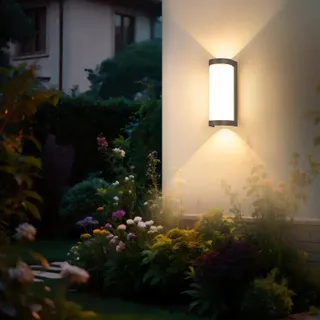 YINDALU LED Wandlamp Waterdicht Antraciet Warm Binnen 24W IP65 — miniatuur 4