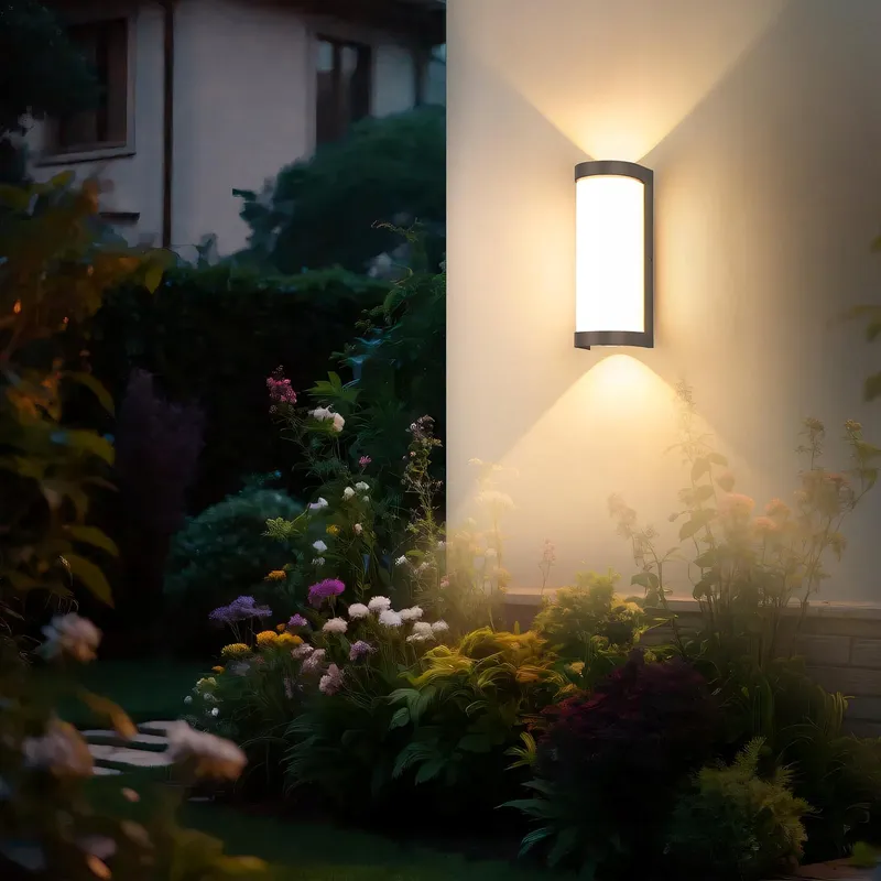 YINDALU LED Wandlamp Waterdicht Antraciet Warm Binnen 24W IP65 — foto 4