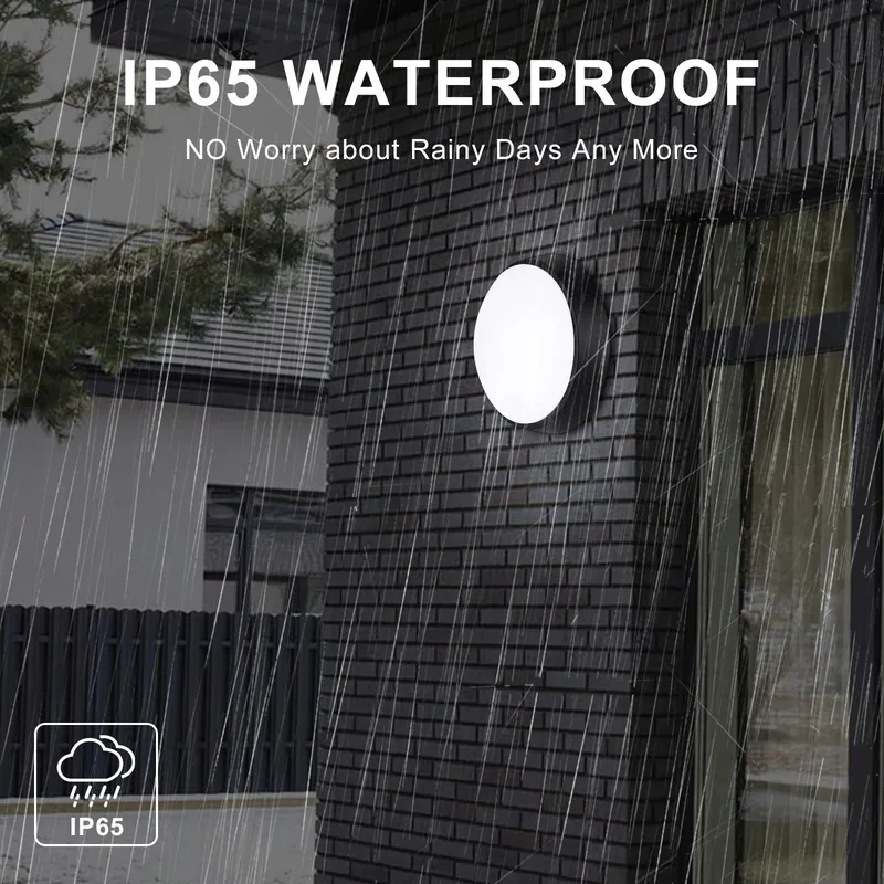 M LED Plafond- en Wandlamp Rond Zwart 2 Stuks Interieur 18W 4000K IP65 — foto 4