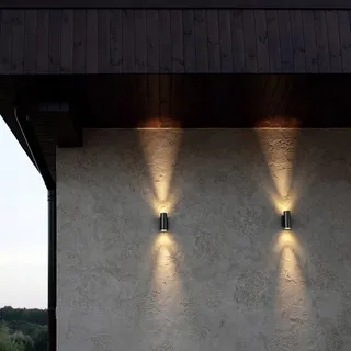 CELAVY LED Buitenwandlamp Modern Up Down Zwart IP65 2 Stuks — miniatuur 6