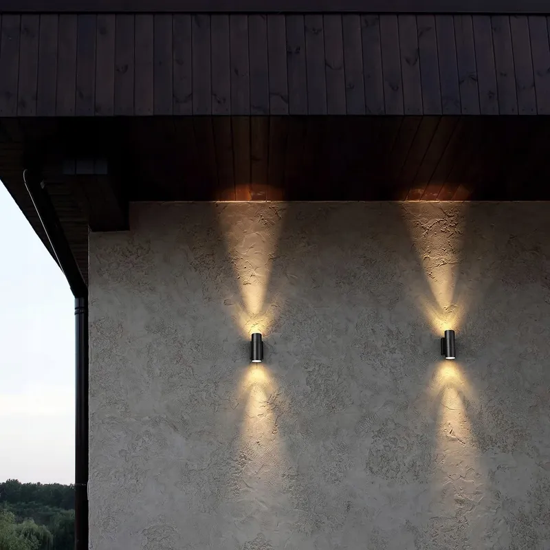 CELAVY LED Buitenwandlamp Modern Up Down Zwart IP65 2 Stuks — foto 6