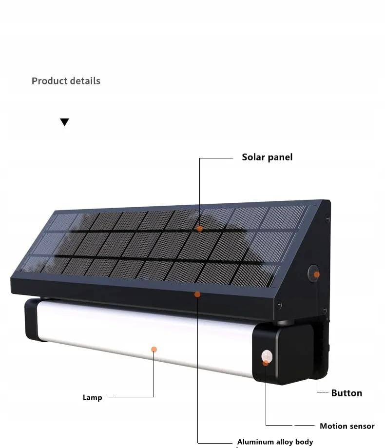SOLARSYS Solar Buitenlamp Bewegingsmelder Schemersensor IP65 — foto 7