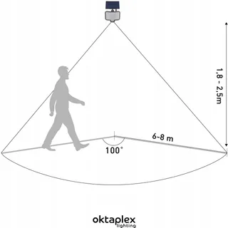 OKTAPLEX Solar Wandlamp Met Bewegingsmelder Antraciet IP44 2 Stuks — miniatuur 3