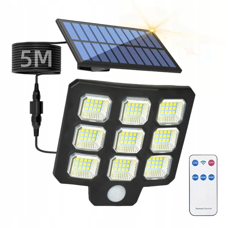 WEGOODLIFE Solarlamp Bewegingssensor Afstandsbediening Tuin Garage IP65 — foto 1
