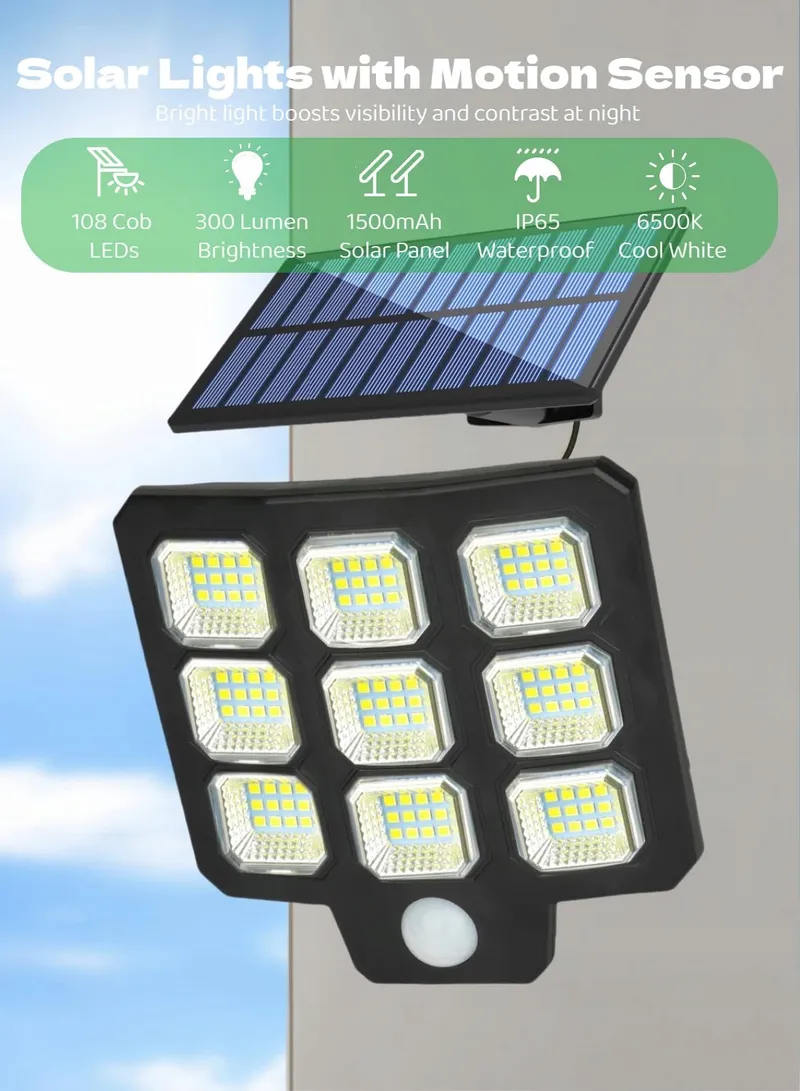WEGOODLIFE Solarlamp Bewegingssensor Afstandsbediening Tuin Garage IP65 — foto 2