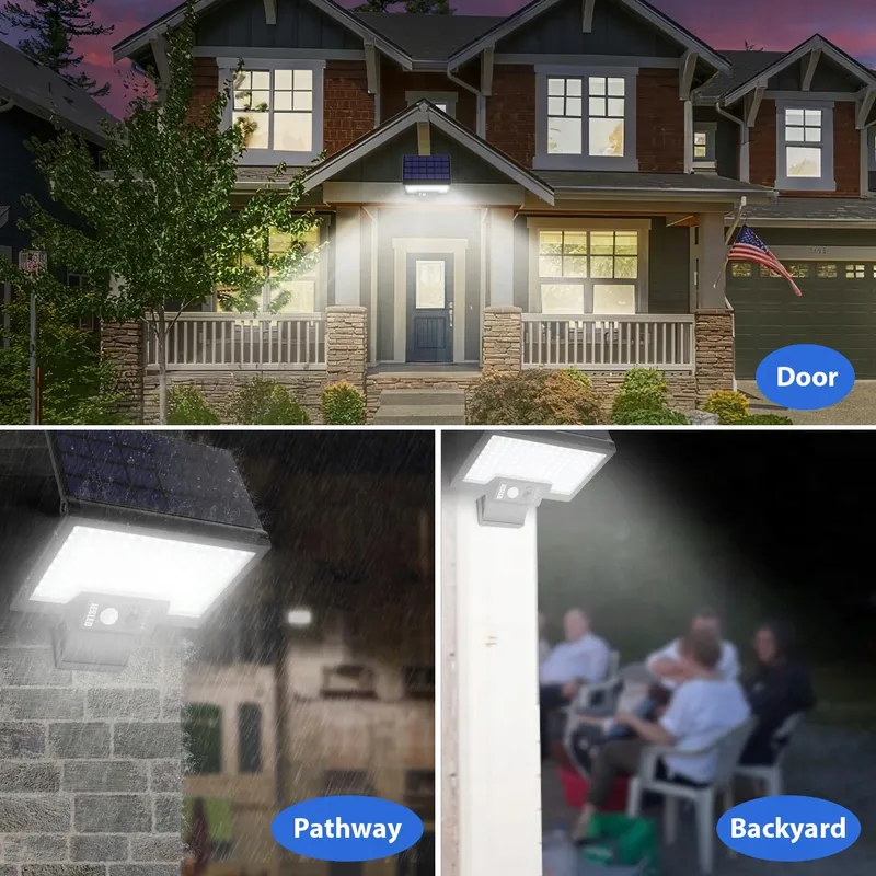 JESLED Solarlampen Bewegingssensor Draaibaar Tuin IP65 — foto 9