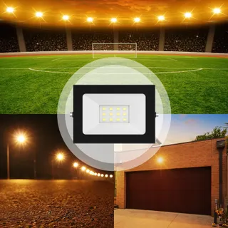 PAPASBOX LED Schijnwerper Buiten Warmwit Waterdicht 12V 10W IP65 — miniatuur 7