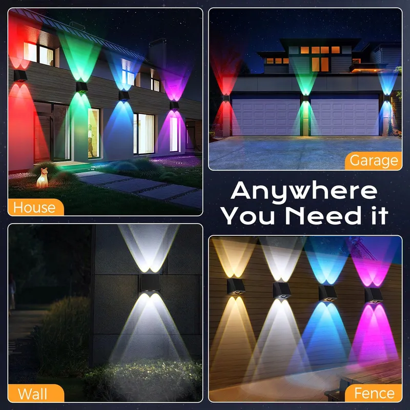 QUNTIS Solar LED Buitenwandlamp IP65 Balkon Terras 4 St — foto 9