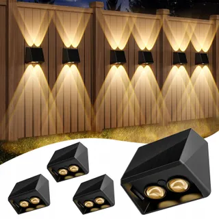 QUNTIS Solar LED Buitenwandlamp IP65 Balkon Terras 4 St — miniatuur 1