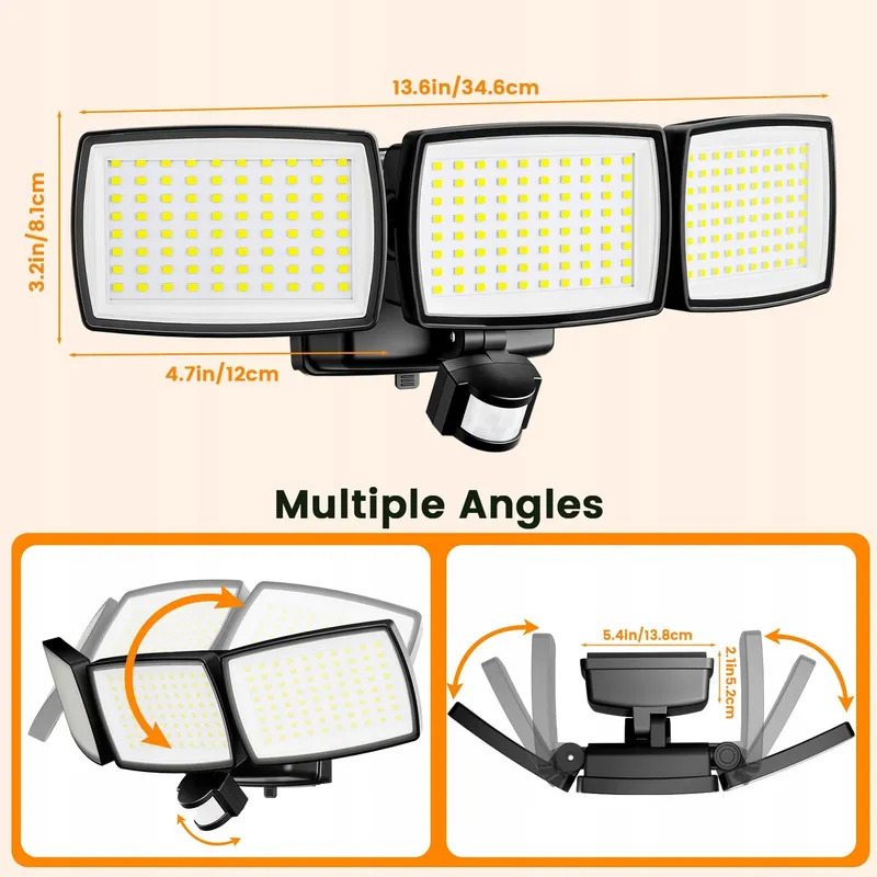 KIBTOY Batterijlamp Met Bewegingssensor Buiten Tuin Garage IP65 — foto 5