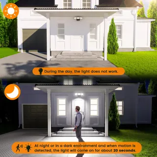 KIBTOY Batterijlamp Met Bewegingssensor Buiten Tuin Garage IP65 — miniatuur 2