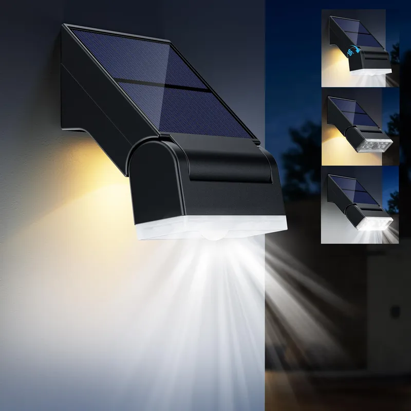 GILIWOSY Solar Buitenlamp met Bewegingssensor Tuin Garage IP65 — foto 1