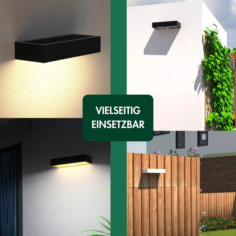 GINUX Solarlamp Bewegingssensor Super Fel Zwart 60W — foto 2