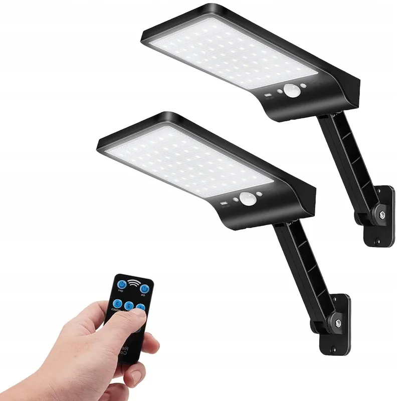 COLBOR Solar Buitenlamp Bewegingsmelder Afstandsbediening 56 LED — foto 1