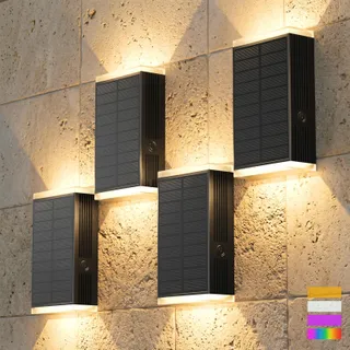 GBEAST Solar Buitenwandlamp RGB Decoratief Boven Onder IP67 — miniatuur 1