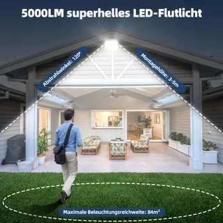 WOWSPEED LED Schijnwerper Buiten Warmwit Kabel 300cm IP65 50W — miniatuur 7