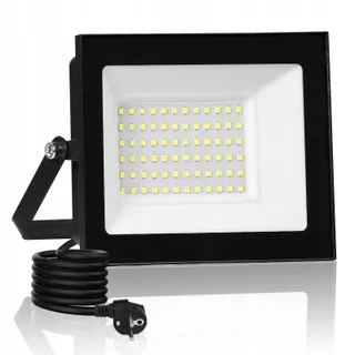 WOWSPEED LED Schijnwerper Buiten Warmwit Kabel 300cm IP65 50W — miniatuur 1