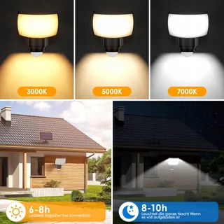BENMA Solar Buitenlampen met Afstandsbediening Bewegingssensor 2 Stuks IP65 — miniatuur 3