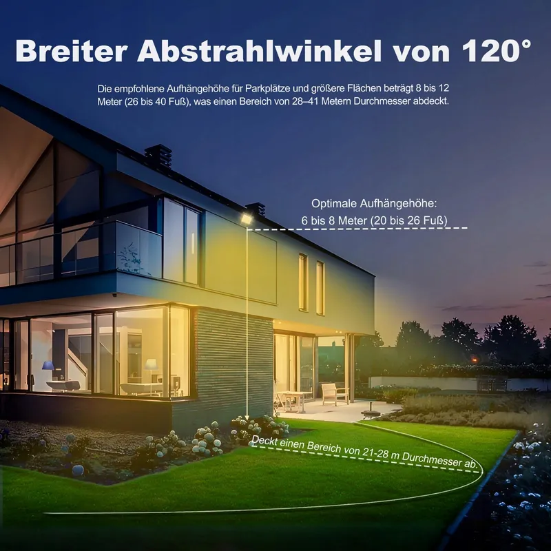 PSATFITO LED Schijnwerper Buiten Warmwit Waterdicht 100W IP66 — foto 3