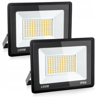 PSATFITO LED Schijnwerper Buiten Warmwit Waterdicht 100W IP66 — miniatuur 1