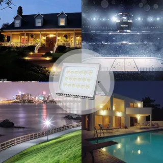 PAPASBOX LED Schijnwerper Waterdicht Tuin Garage Hotel 100W IP65 — miniatuur 2